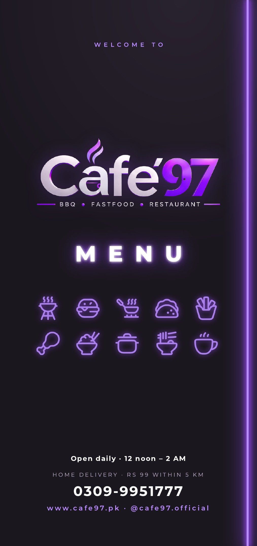 Menu cover